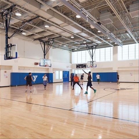 篮球运动木地板体育馆实木防滑枫地板
